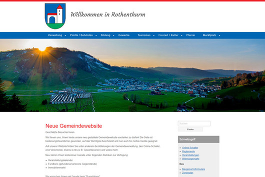 Bild Webseite rothenthurm.ch